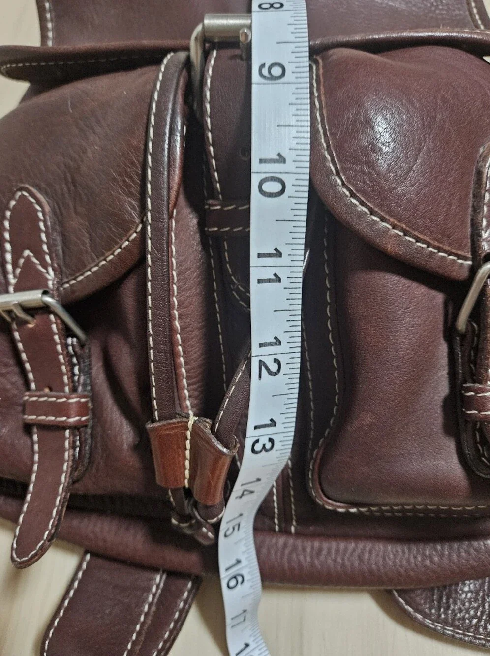 Vintage J Crew Brown Leather Backpack Rucksack